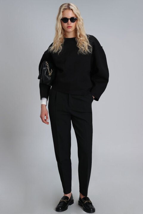 Selın Woman Knitting Sweatsh Black - Lufian (1)