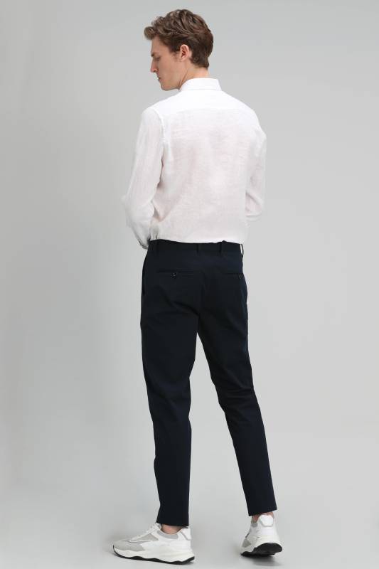 Sernat Smart Mens Chino Pants Slım Fıt Navy - 4