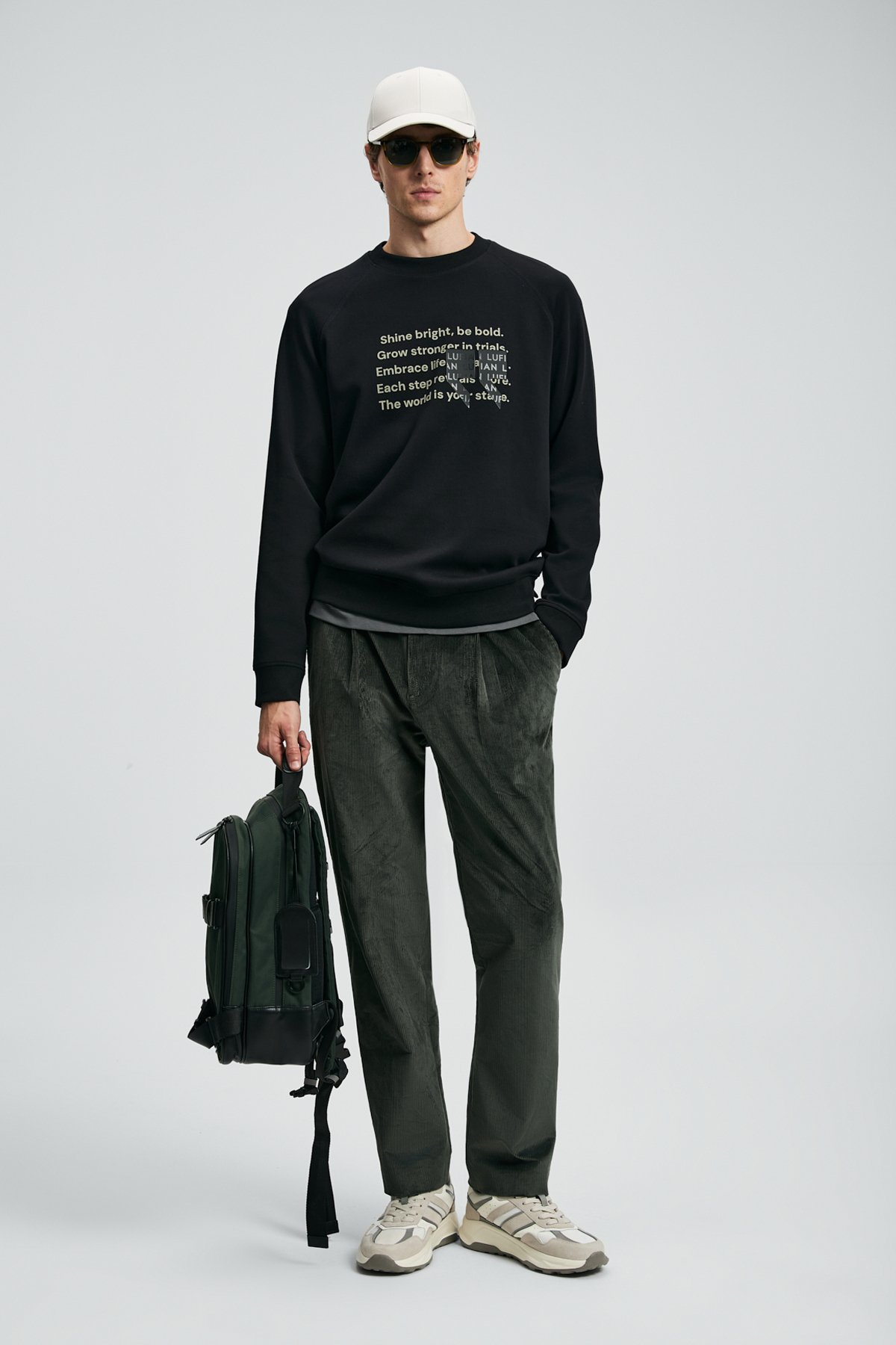 Shadow Men's Sweatshirt Black - LUFIAN