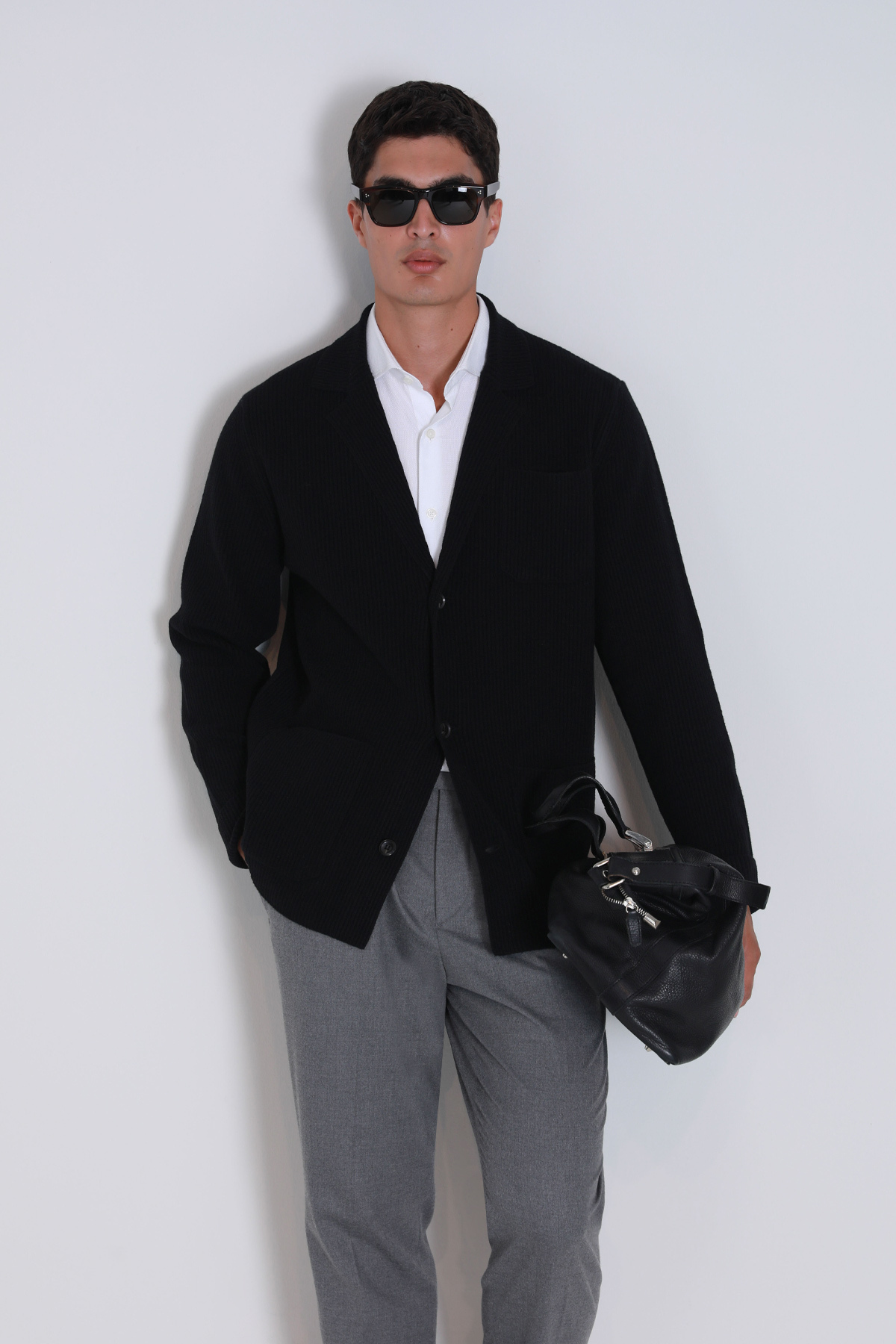 Shay Male Cardigan Black - Lufian (1)