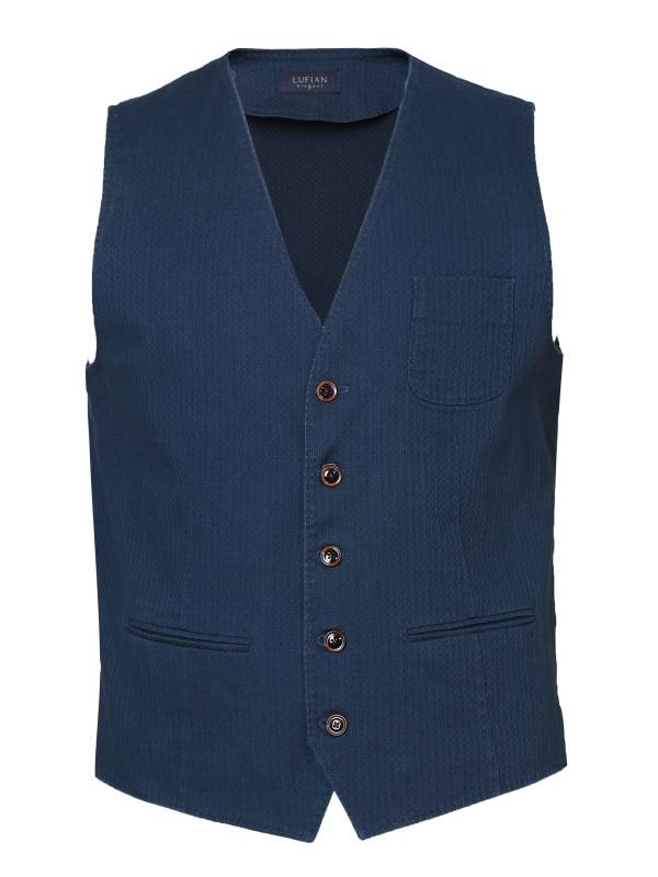 Sılves Classic Mens Vest Navy - 1