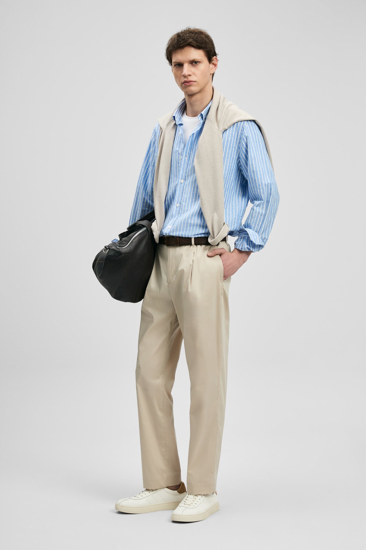 Sılvıa Men's Basic Shirt Regular Fit Blue - LUFIAN