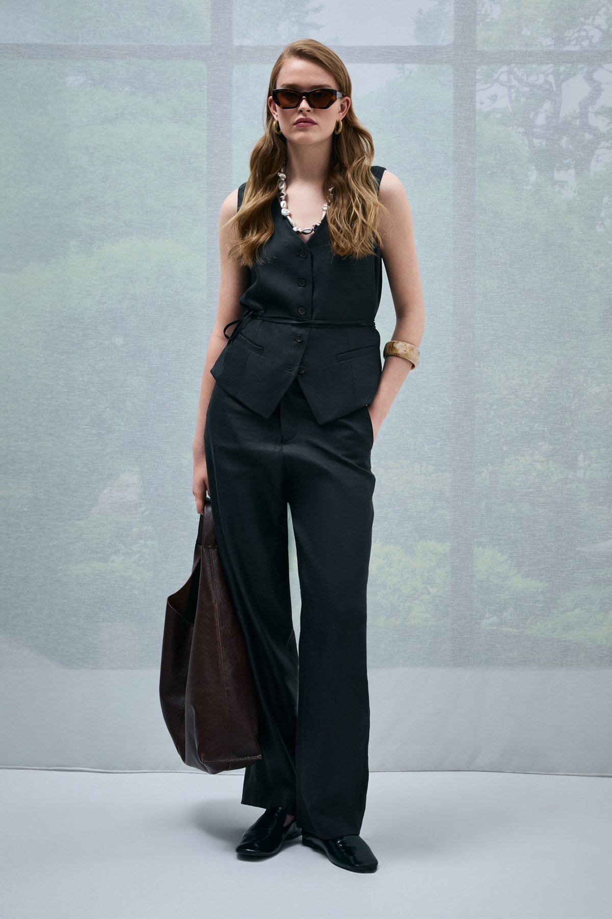 Sılvıa Women's Trousers Black - LUFIAN (1)