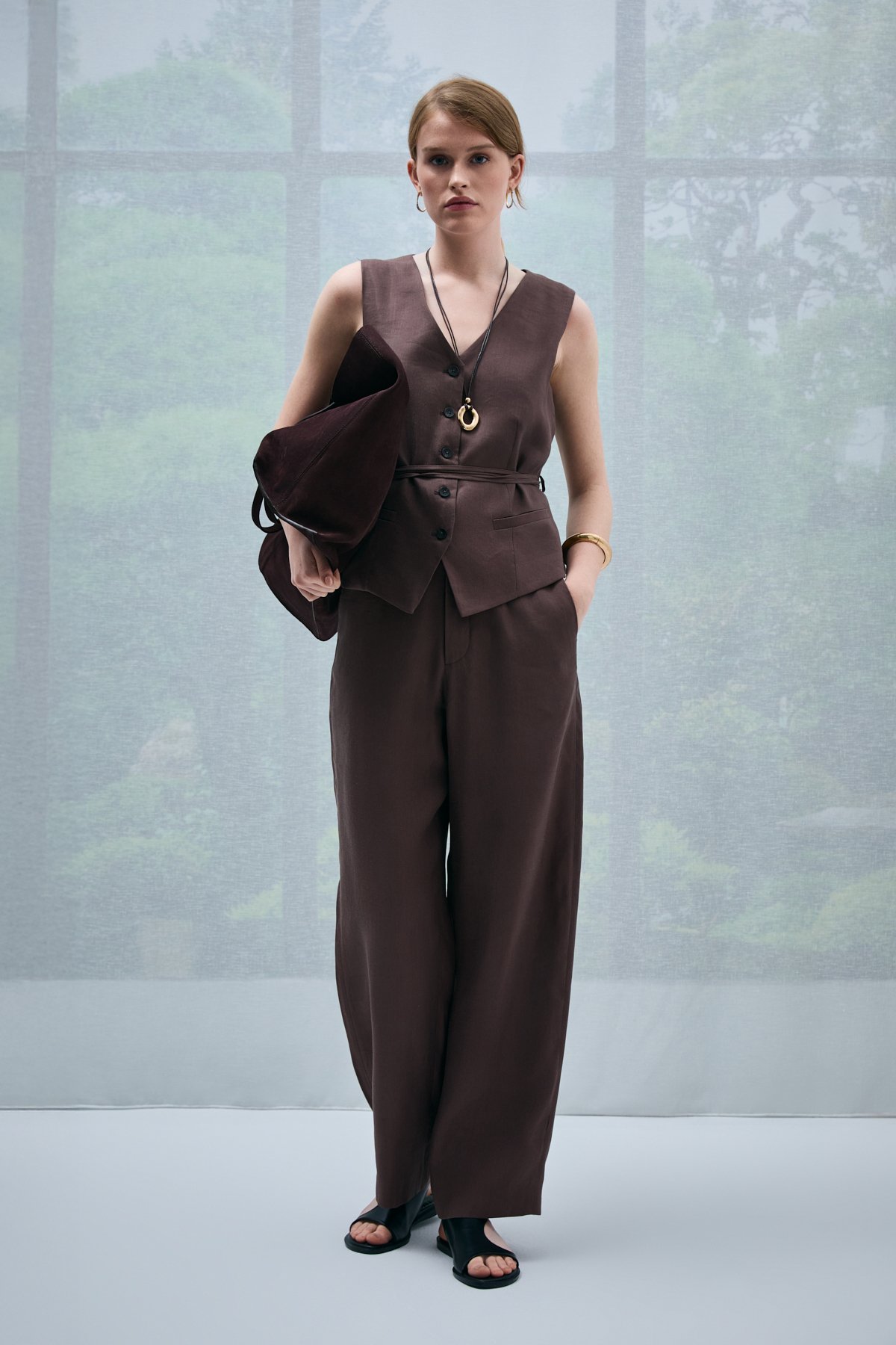Sılvıa Women's Pants Brown - LUFIAN
