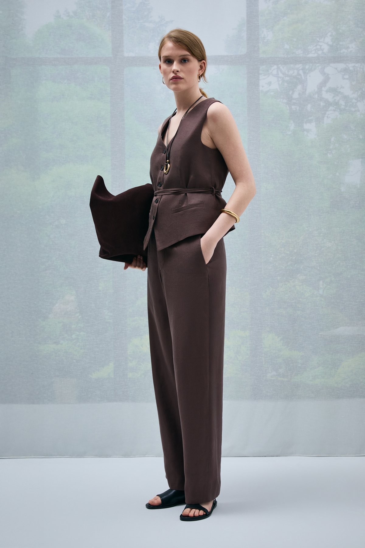 Sılvıa Women's Pants Brown - LUFIAN
