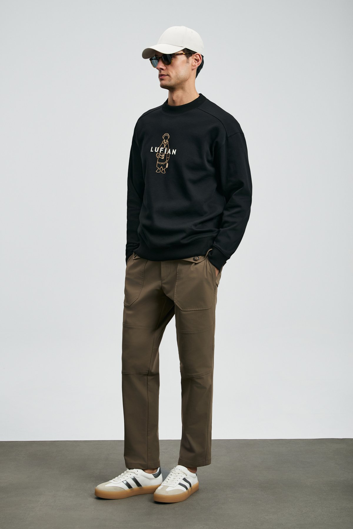 Sımba Men's Sweatshirt Black - LUFIAN (1)