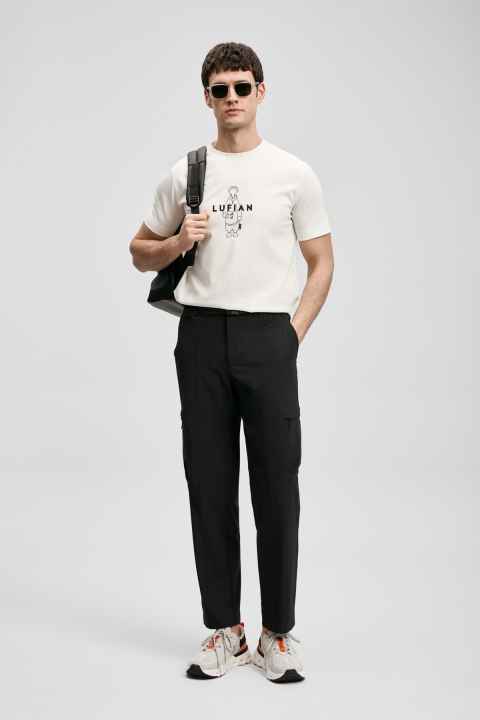 Sımbad Modern Graphic T-Shirt Off White - LUFIAN