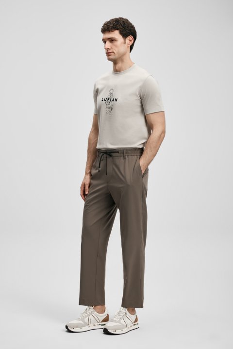 Sımbad Modern Graphic T-Shirt Stone - LUFIAN