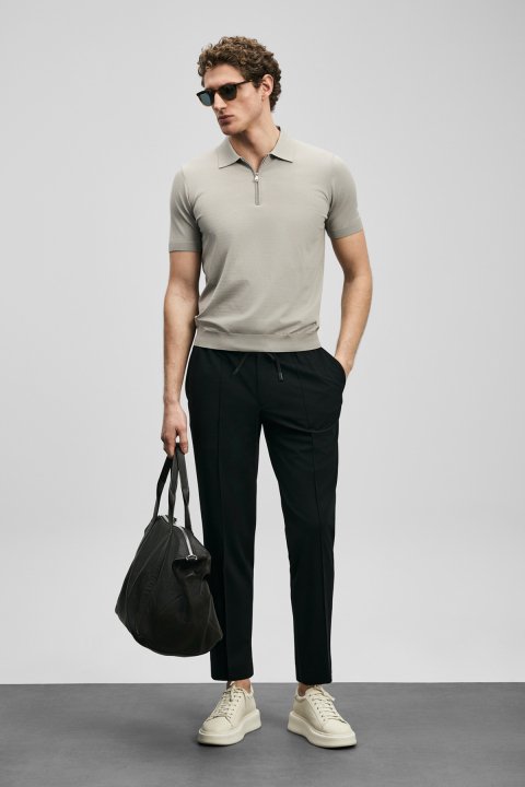 Sımon Jogger Pants Slim Fit Black - LUFIAN