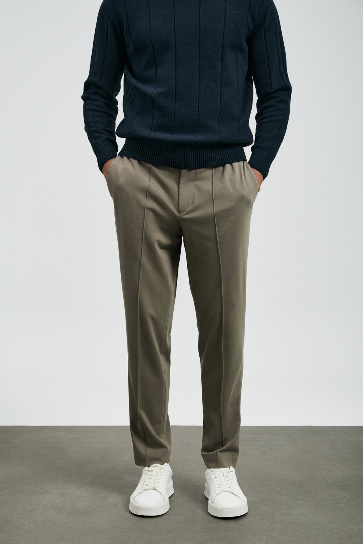 Sımon Smart Men's Chino Pants Slim Fit Earth - LUFIAN