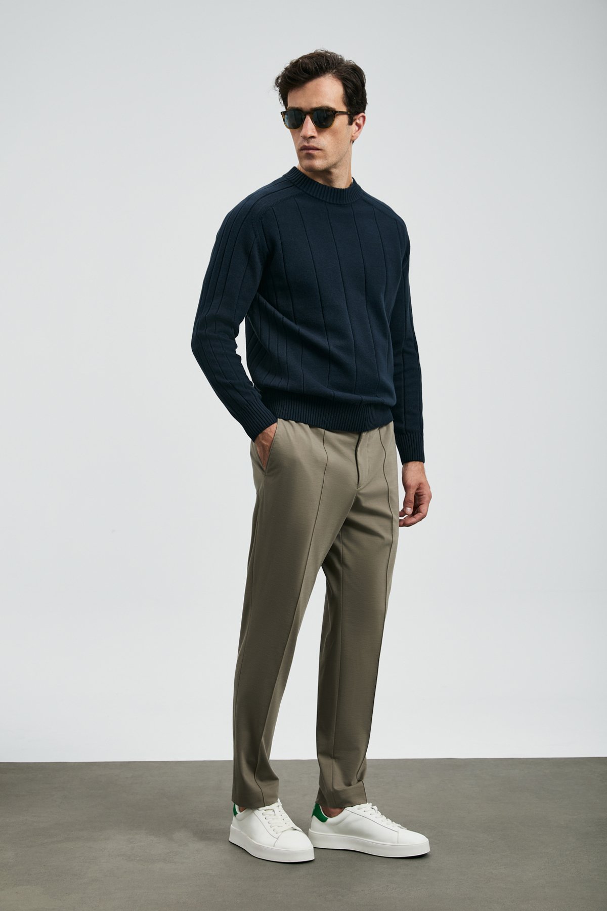 Sımon Smart Men's Chino Pants Slim Fit Earth - LUFIAN