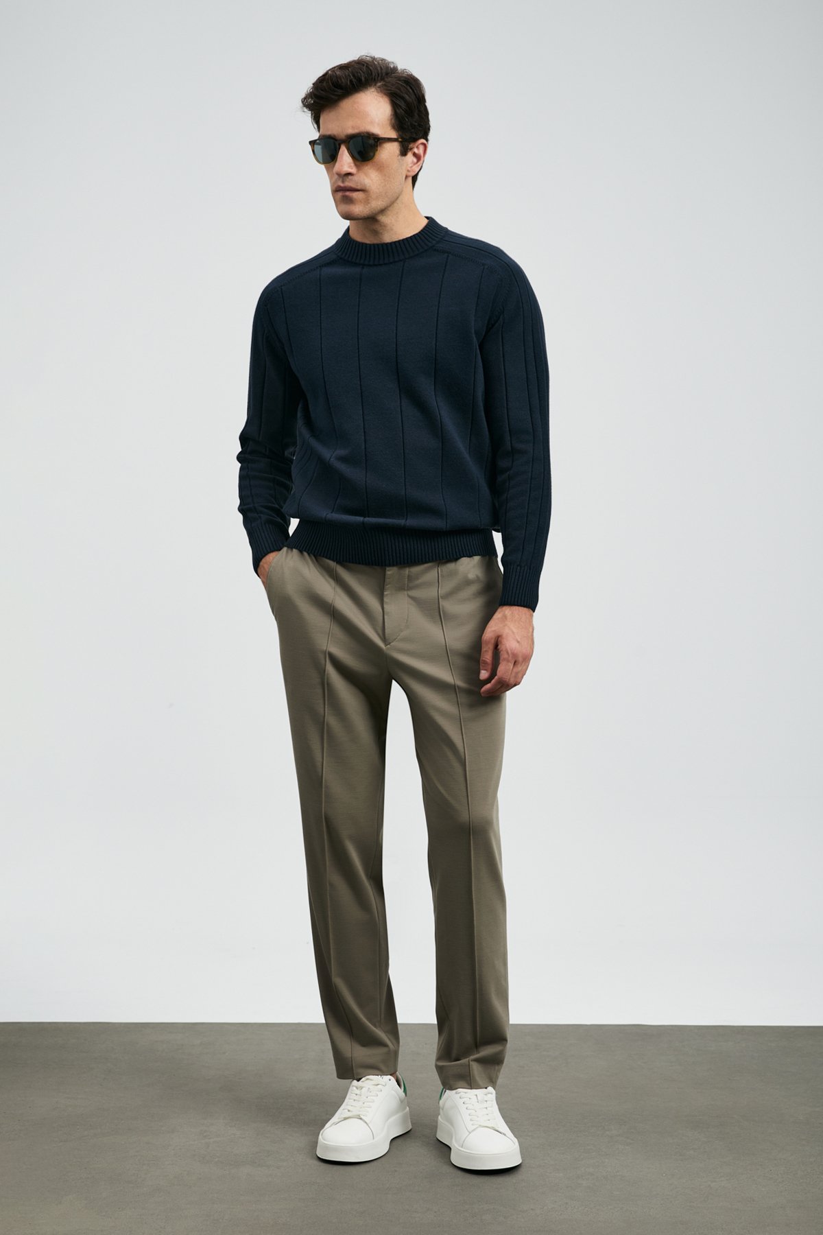Sımon Smart Men's Chino Pants Slim Fit Earth - LUFIAN