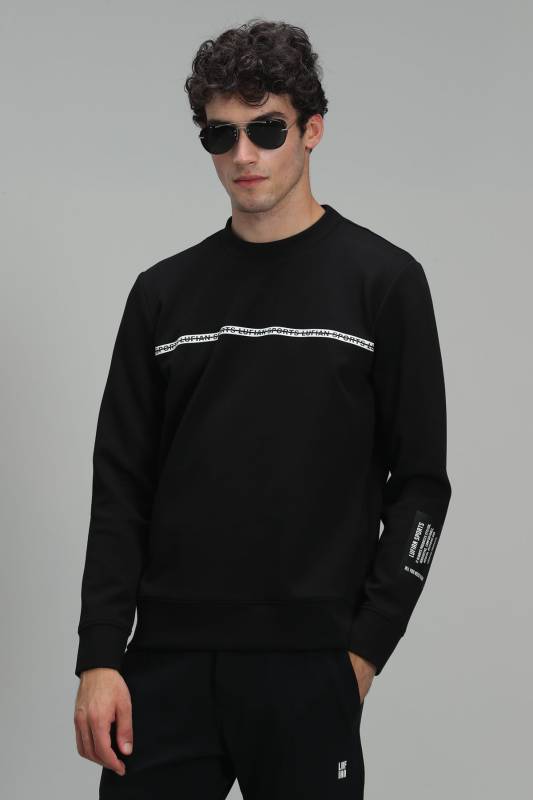 Sımple Male Sweatshirt Black - 1