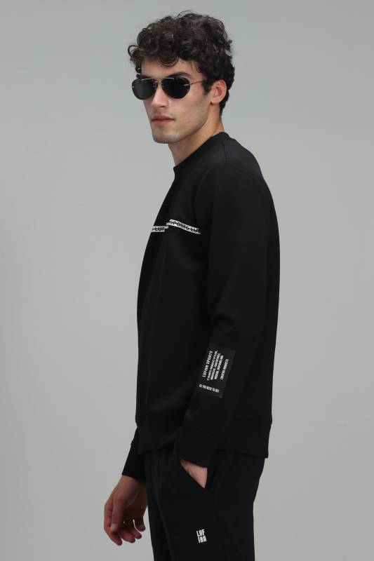 Sımple Male Sweatshirt Black - 3