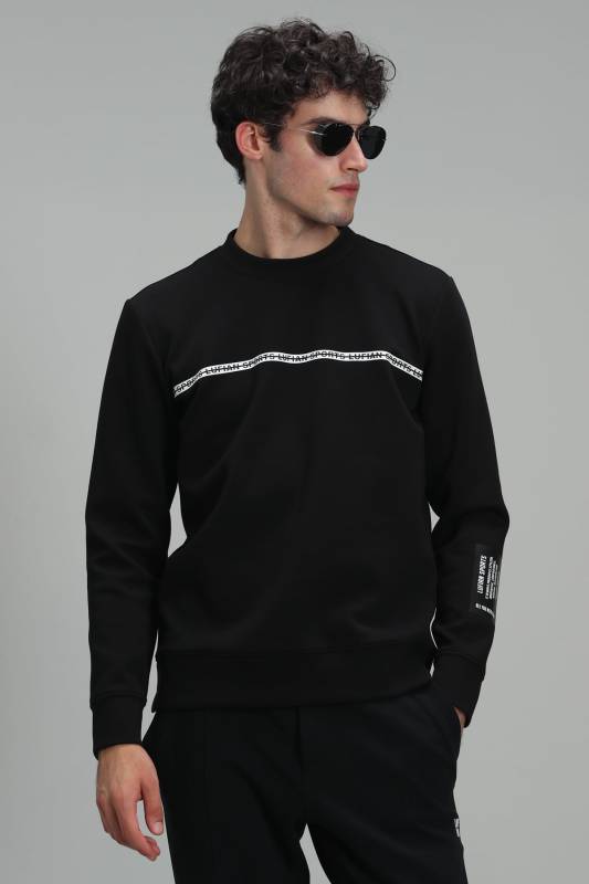 Sımple Male Sweatshirt Black - 5