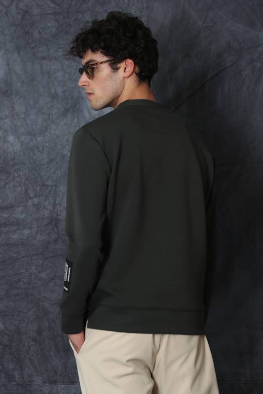 Sımple Male Sweatshirt Dark Green - 6