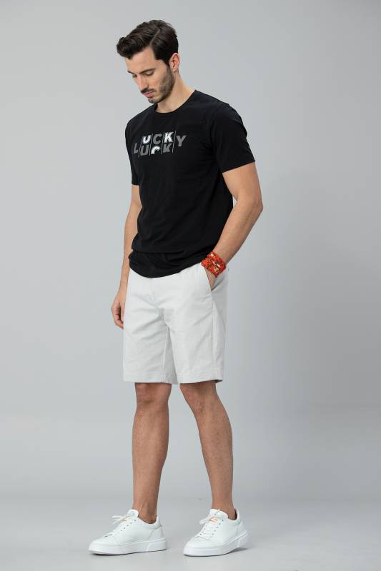 Sipso Sports Mens Chino Shorts Slım Fıt Beıge - 1