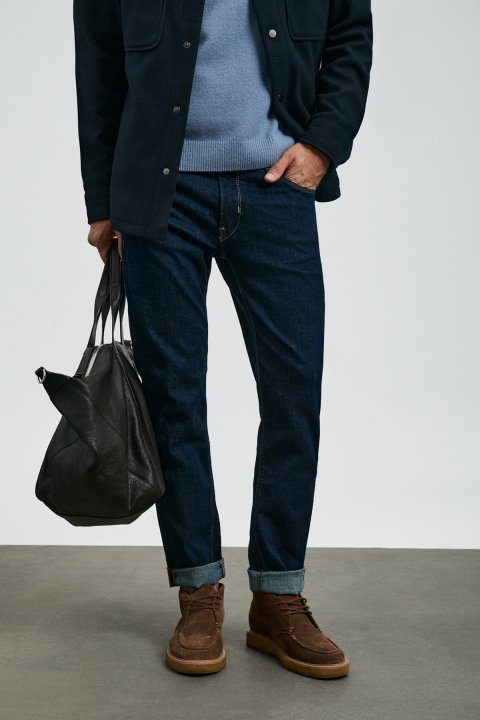Sky Smart Jeans Men's Trousers Slim Fit Blue - LUFIAN (1)