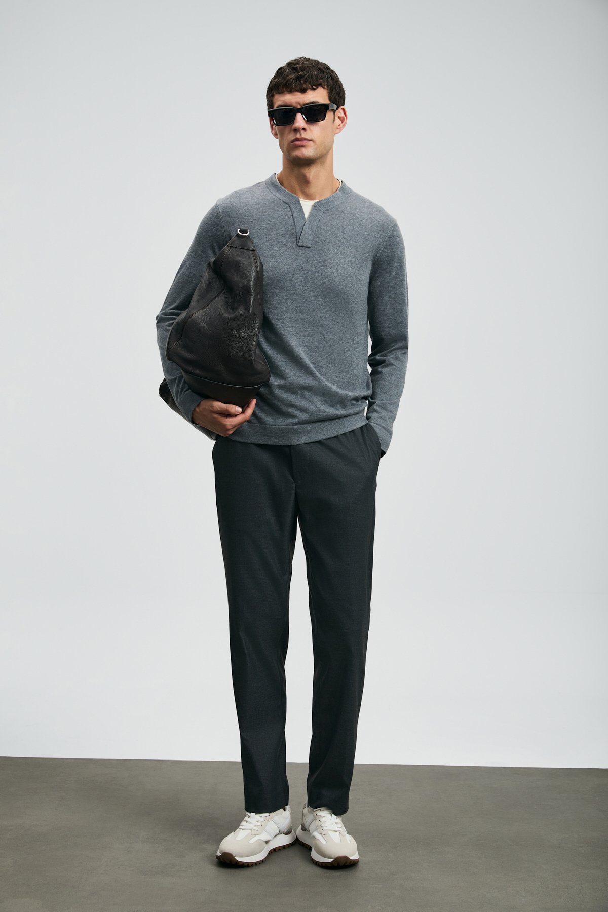 Smart Mens Chino Pants Slım Fıt Anthracıte - Lufian