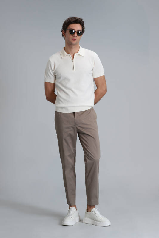 Smart Mens Chino Pants Slım Fıt Earth - 1