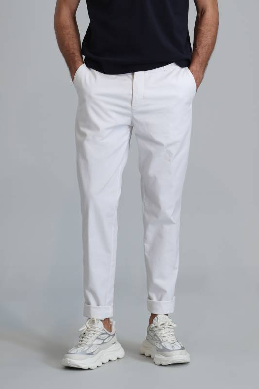 Smart Mens Chino Pants Slım Fıt Whıte - 2