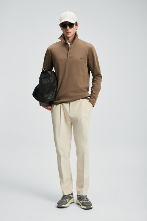 Smart Mens Polo T - Shirt Camel - Lufian (1)