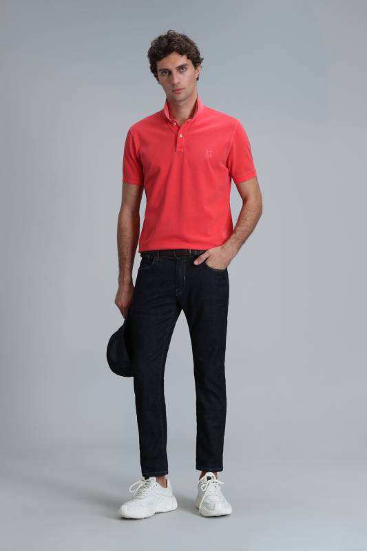 Smart Mens Polo T - Shirt Coral - 2