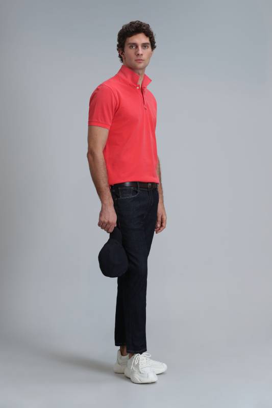 Smart Mens Polo T - Shirt Coral - 4