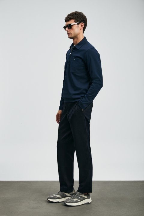 Smart Mens Polo T - Shirt Dark Navy - Lufian (1)