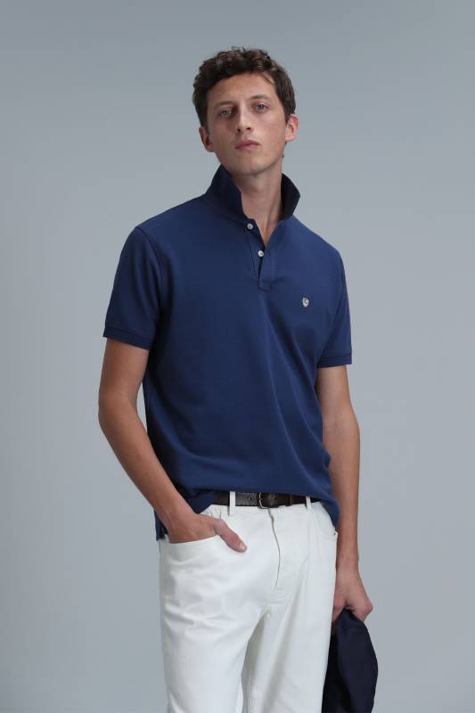 Smart Mens Polo T - Shirt Lıght Navy - 1