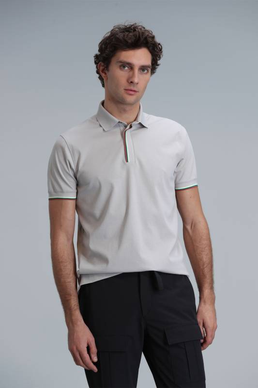 Smart Mens Polo T - Shirt Stone - 3