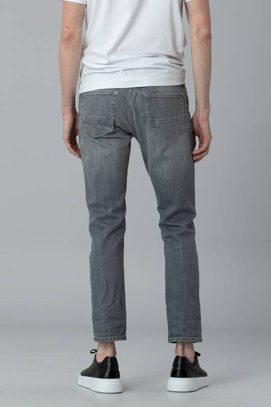 Smıth Smart Jean Mens Pants Slım Fıt Grey - 4