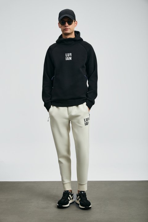 Snow Men's Sweatshirt Black - LUFIAN