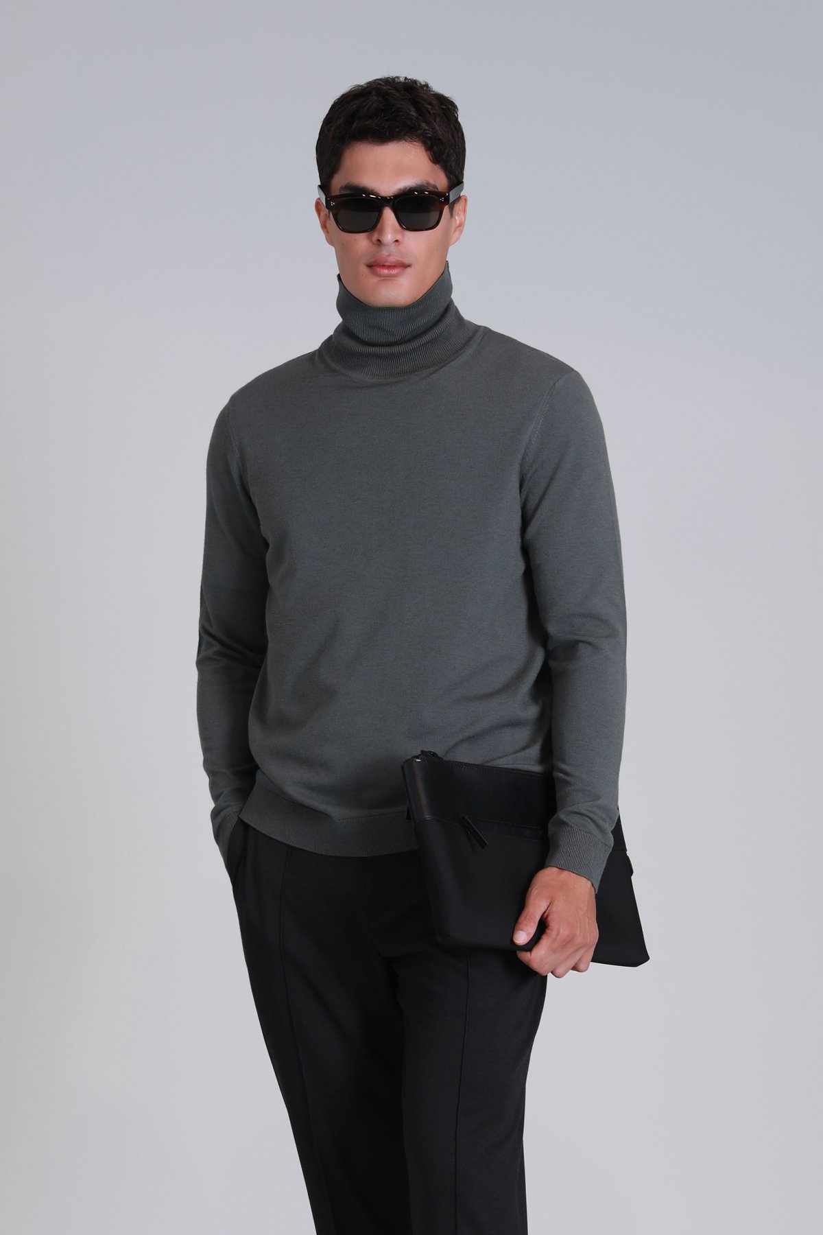 Soıl Men's Sweater Khaki - LUFIAN