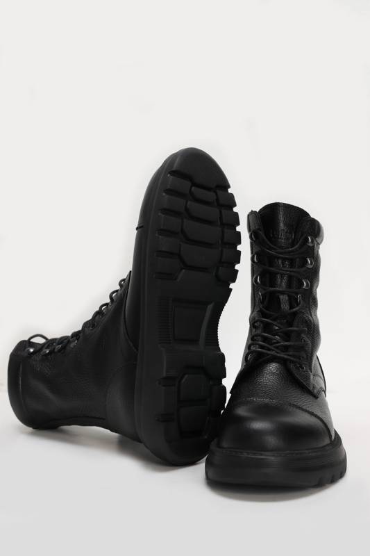 Soldato Mens Leather Bot Black - 4