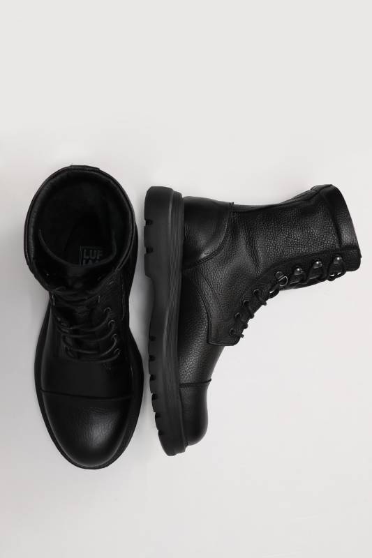 Soldato Mens Leather Bot Black - 5