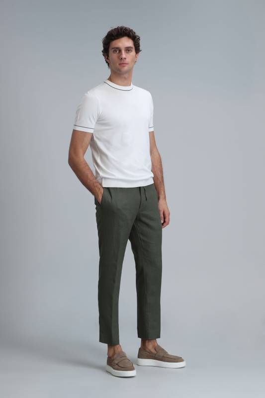 Sports Mens Chino Pants Slım Fıt Green - 3