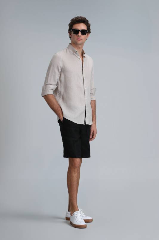 Sports Mens Chino Shorts Slım Fıt Black - 1