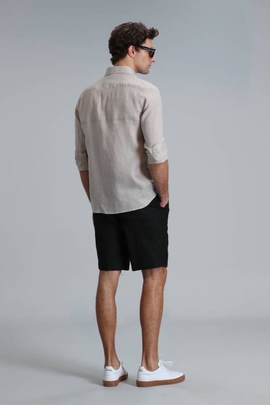 Sports Mens Chino Shorts Slım Fıt Black - 6