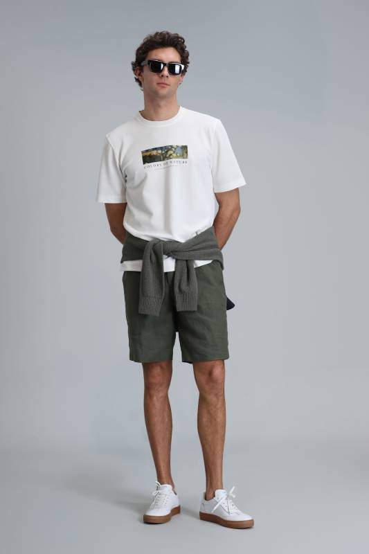 Sports Mens Chino Shorts Slım Fıt Green - 5