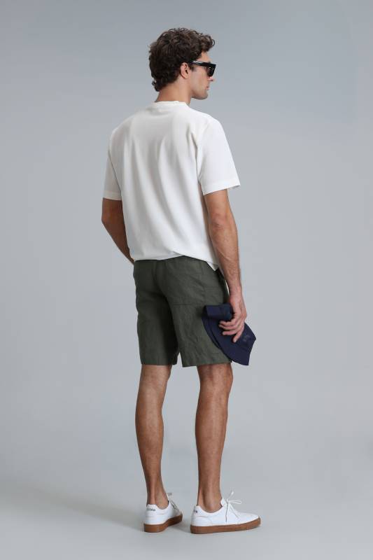 Sports Mens Chino Shorts Slım Fıt Green - 6