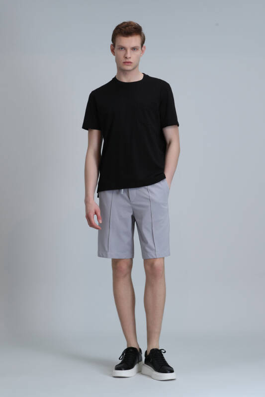 Sports Mens Chino Shorts Slım Fıt Grey - 1