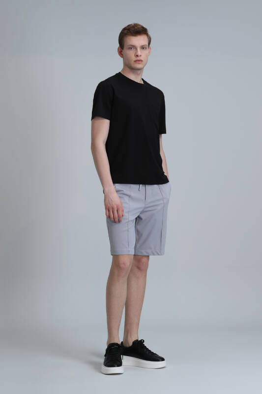 Sports Mens Chino Shorts Slım Fıt Grey - 3