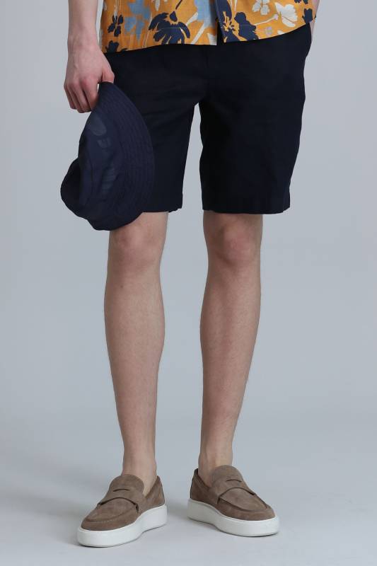 Sports Mens Chino Shorts Slım Fıt Navy - 2