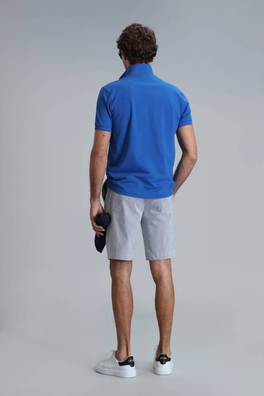 Sports Mens Chino Shorts Slım Fıt Sax - 6