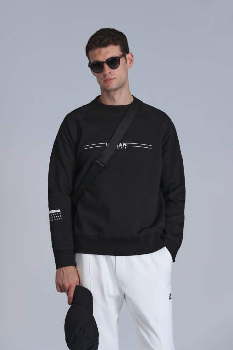 Squıre Male Sweatshirt Black - Lufian