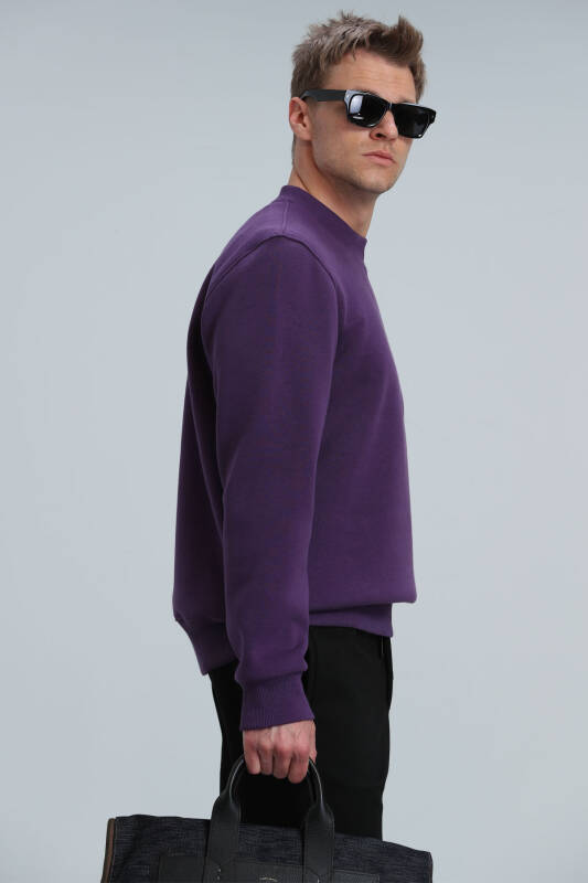 Star Male Sweatshirt Damson - 5