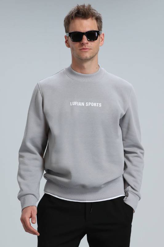 Star Male Sweatshirt Lıght Grey - 1