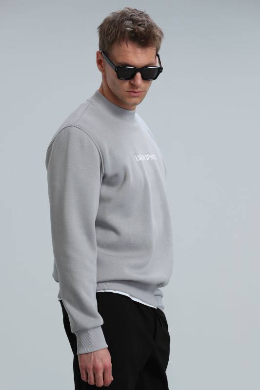 Star Male Sweatshirt Lıght Grey - 3