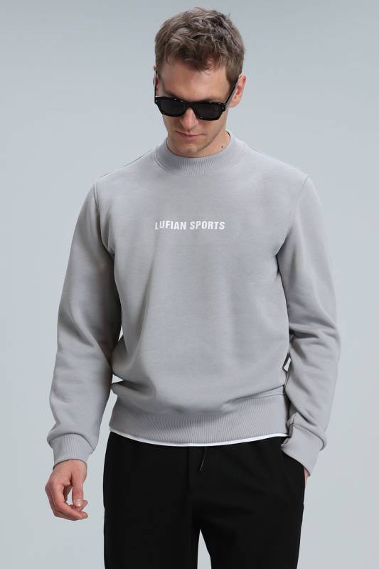 Star Male Sweatshirt Lıght Grey - 5